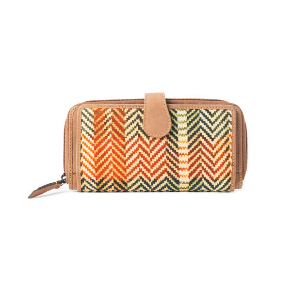 Harvest Chevron Wallet In Multicolor - Myra USA