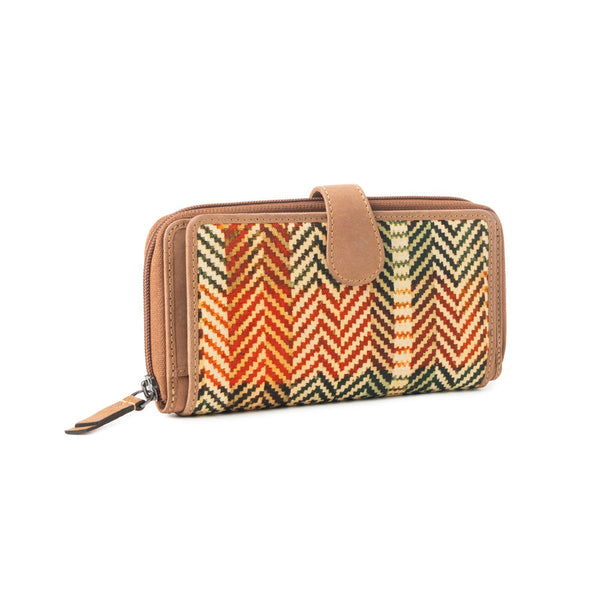 Harvest Chevron Wallet In Multicolor - Myra USA