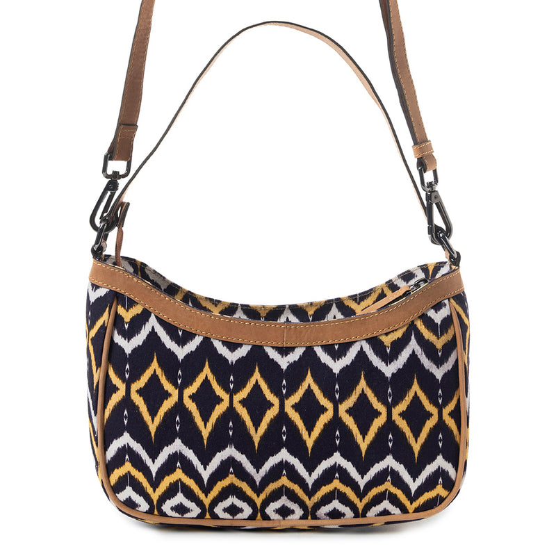 Harvest Chevron Crossbody Bag In Black