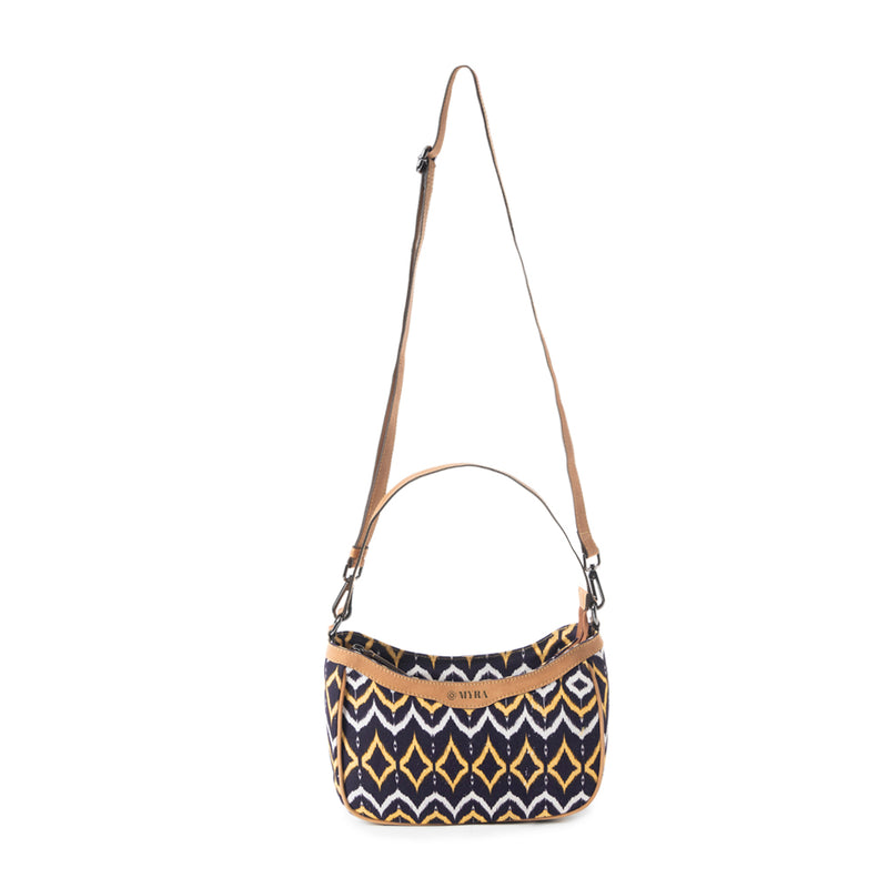 Harvest Chevron Crossbody Bag In Black