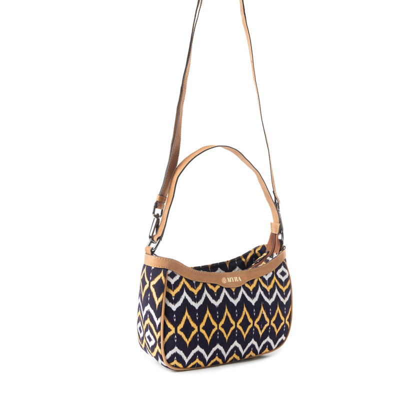 Harvest Chevron Crossbody Bag In Orange