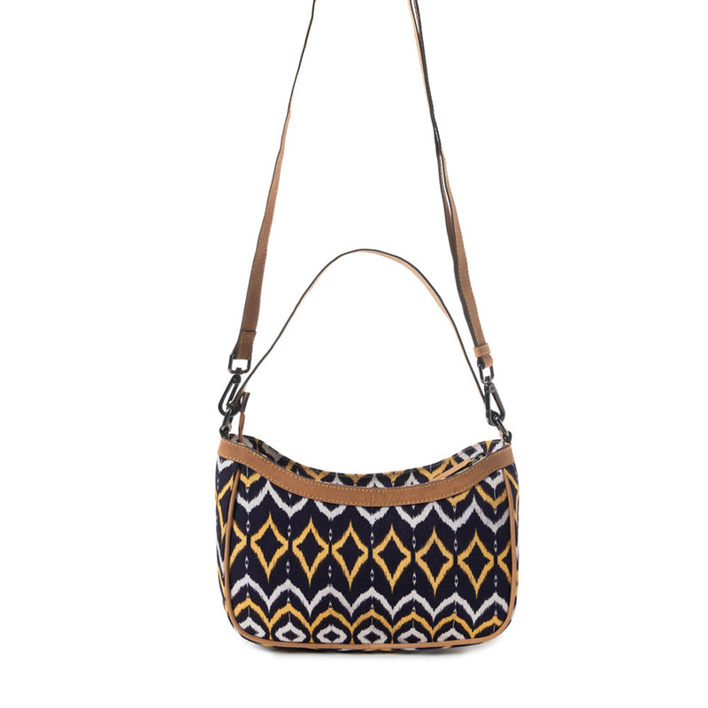 Harvest Chevron Crossbody Bag In Orange