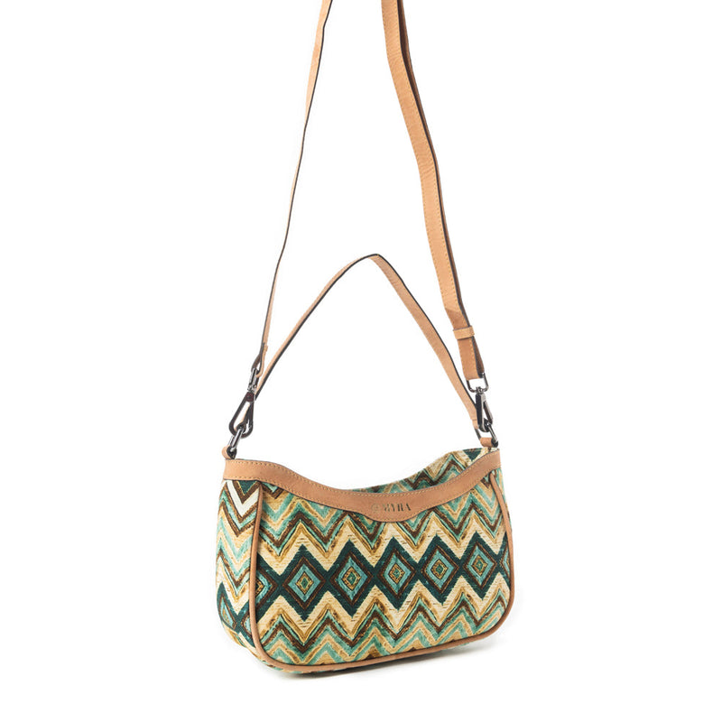 Harvest Chevron Crossbody Bag In Orange