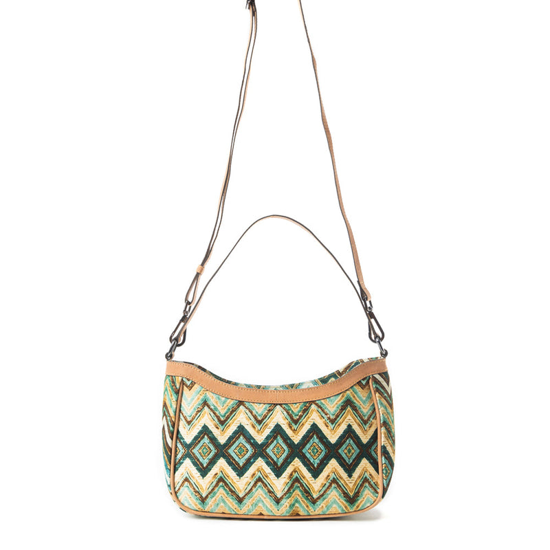 Harvest Chevron Crossbody Bag In Orange