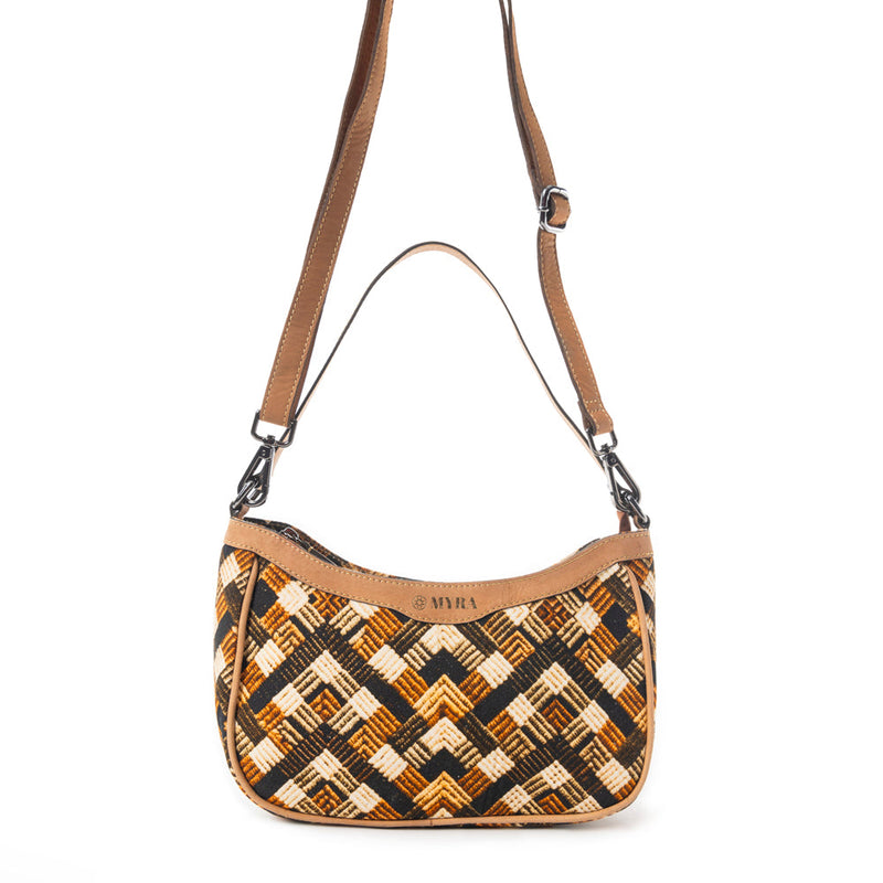 Harvest Chevron Crossbody Bag In Orange