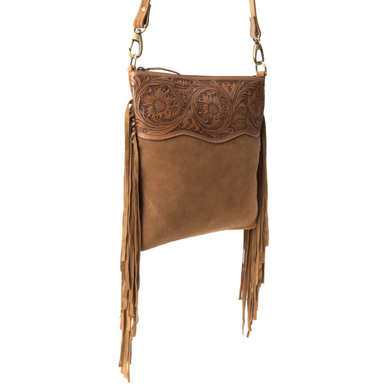 Western Meadows Crossbody Bag In Dark Brown