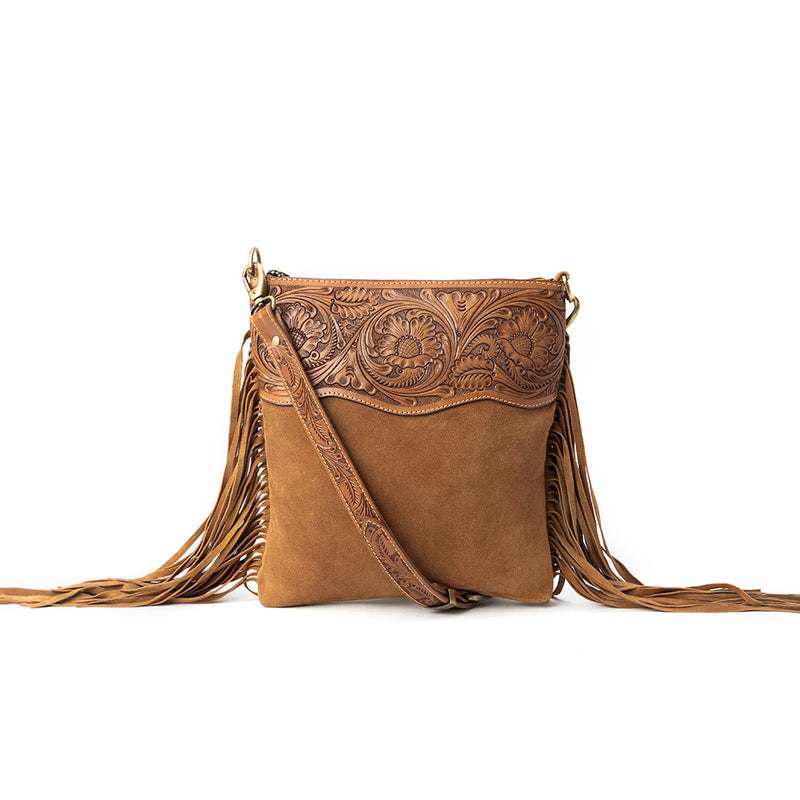 Western Meadows Crossbody Bag In Dark Brown