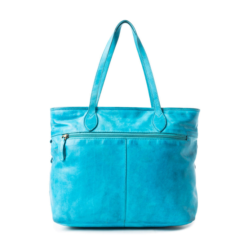 Aqua Prism Market Tote Bag In Blue