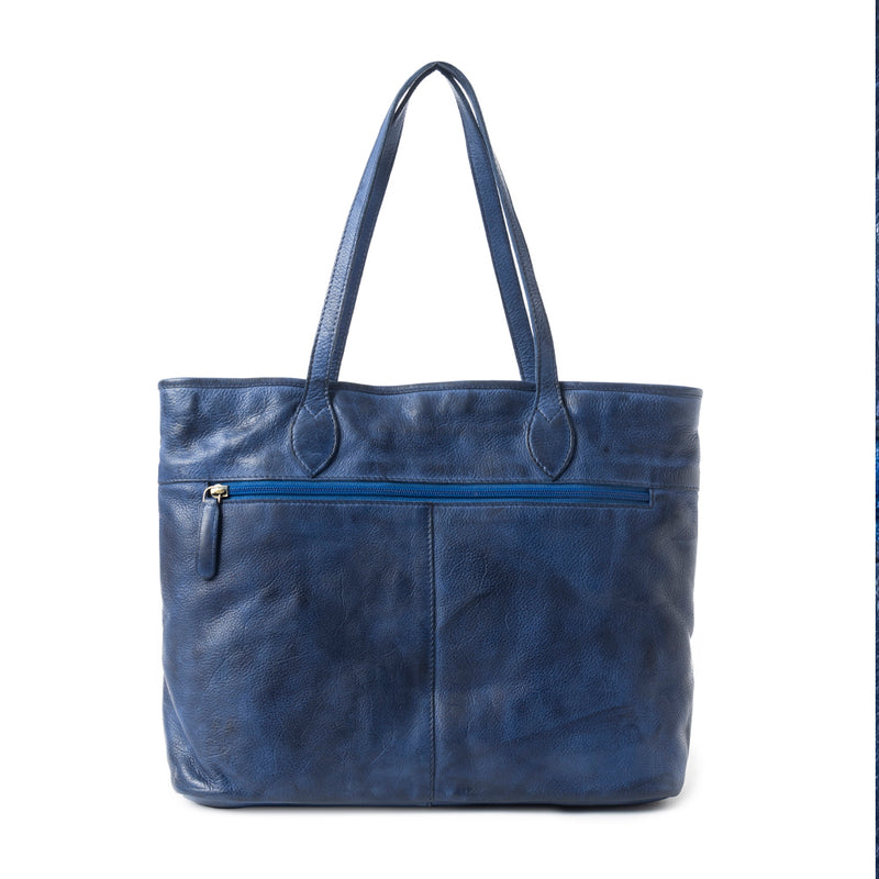 Aqua Prism Market Tote Bag In Dark Blue