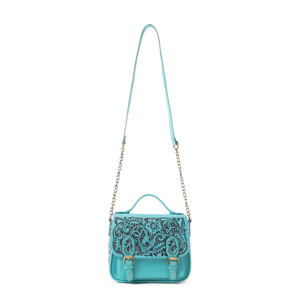 Sapphire Scroll Shoulder Bag