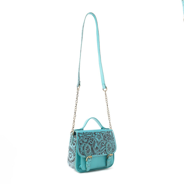 Sapphire Scroll Shoulder Bag