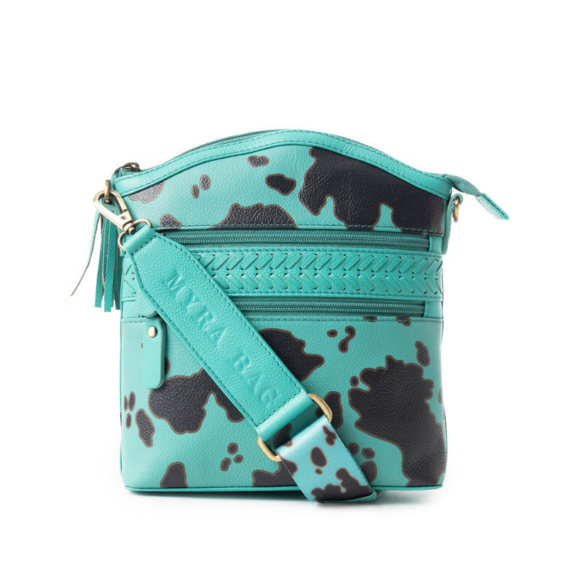 Prairie Sage Spotted Shoulder Bag In Turquoise