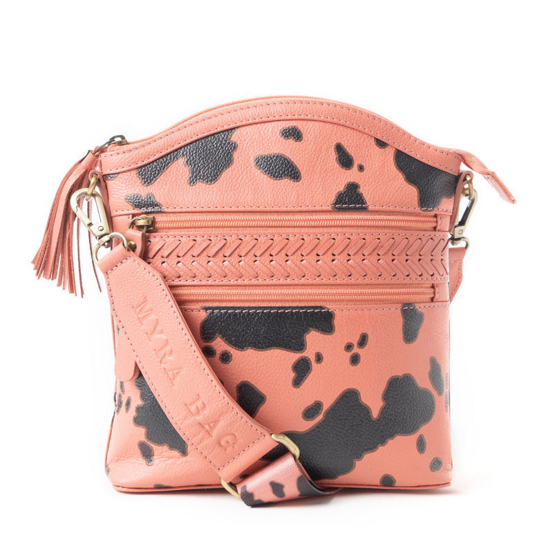 Prairie Sage Spotted Shoulder Bag In Peach