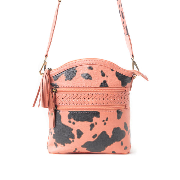 Prairie Sage Spotted Shoulder Bag In Peach