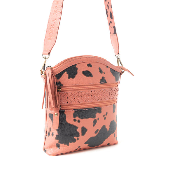 Prairie Sage Spotted Shoulder Bag In Peach - Myra USA