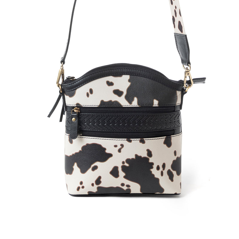 Prairie Sage Spotted Shoulder Bag In Black