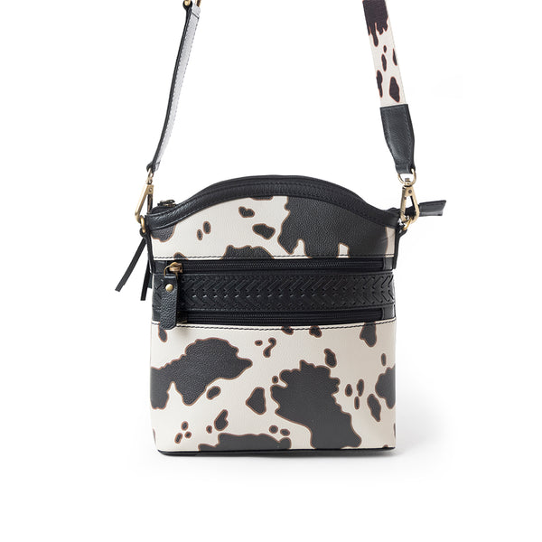 Prairie Sage Spotted Shoulder Bag In Black - Myra USA