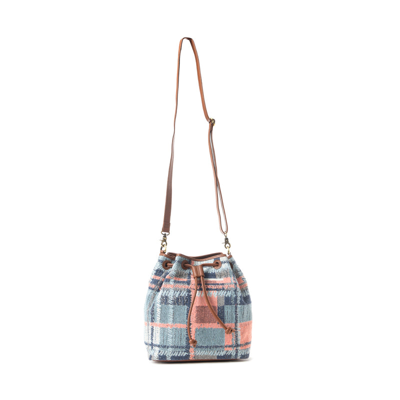 Pastel Desert Sunrise Bucket Bag In Blue