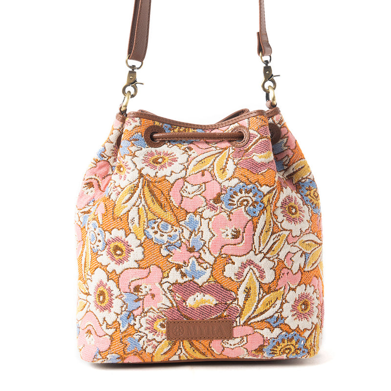 Pastel Desert Sunrise Bucket Bag In Brown