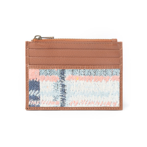 Pastel Desert Sunrise Credit Card Holder In Brown and White - Myra USA