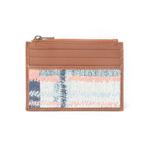 Pastel Desert Sunrise Credit Card Holder In Brown and White