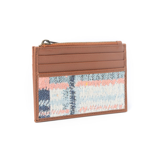 Pastel Desert Sunrise Credit Card Holder In Brown and White