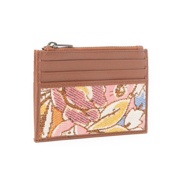 Pastel Desert Sunrise Credit Card Holder In Pink and Brown - Myra USA