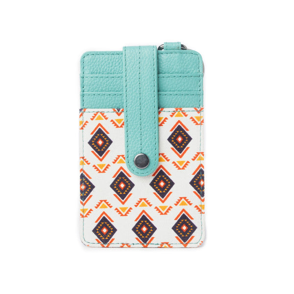 Taralongo Vista Credit Card Holder In White and Green - Myra USA