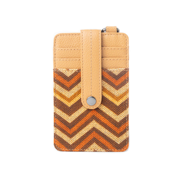 Taralongo Vista Credit Card Holder In Beige - Myra USA