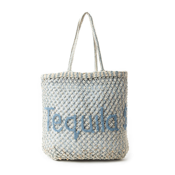 Tequila Town Dimension Tote Bag  In Blue - Myra USA
