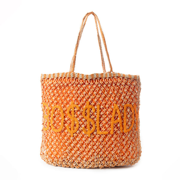 Tequila Town Dimension Tote Bag In Orange - Myra USA