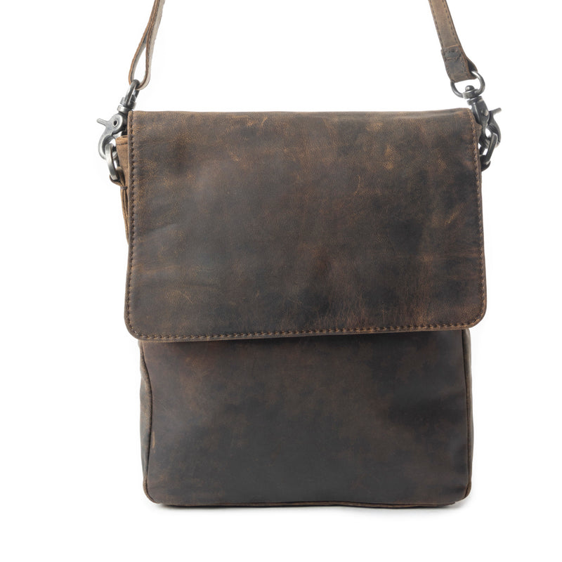 Mountain Heights Messenger Bag  In Dark Brown