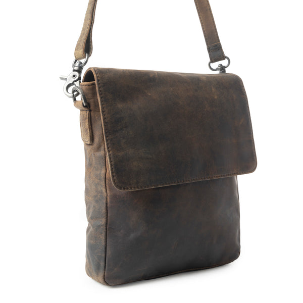 Mountain Heights Messenger Bag  In Dark Brown