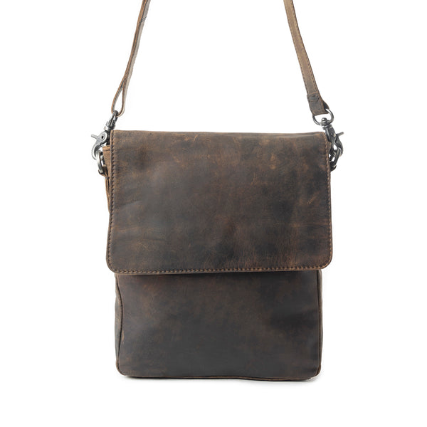 Mountain Heights Messenger Bag  In Dark Brown