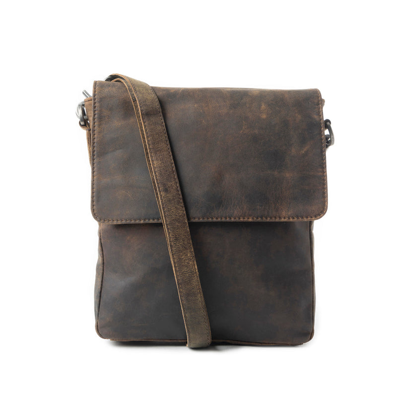 Mountain Heights Messenger Bag  In Dark Brown