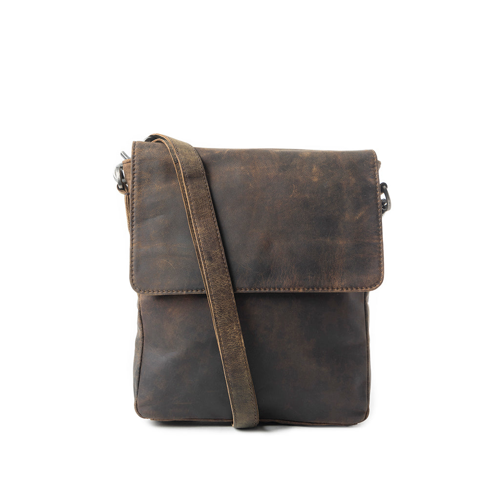 Mountain Heights Messenger Bag  In Dark Brown