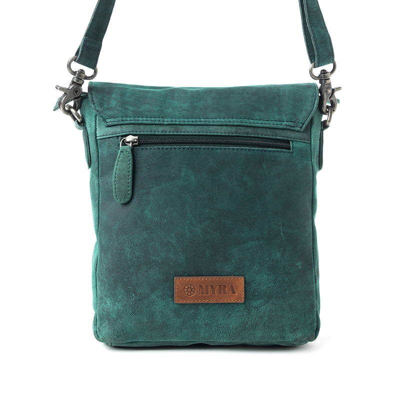 Mountain Heights Messenger Bag In Teal Green