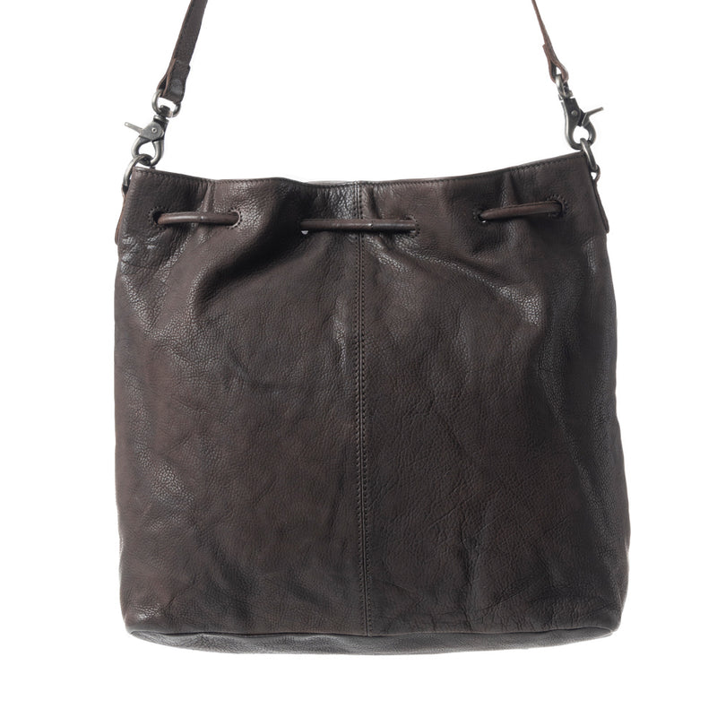 Mika Saddle Bucket Bag In Black