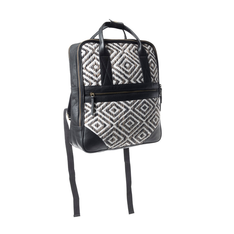 Grasslands Meadow Backpack In Black and White