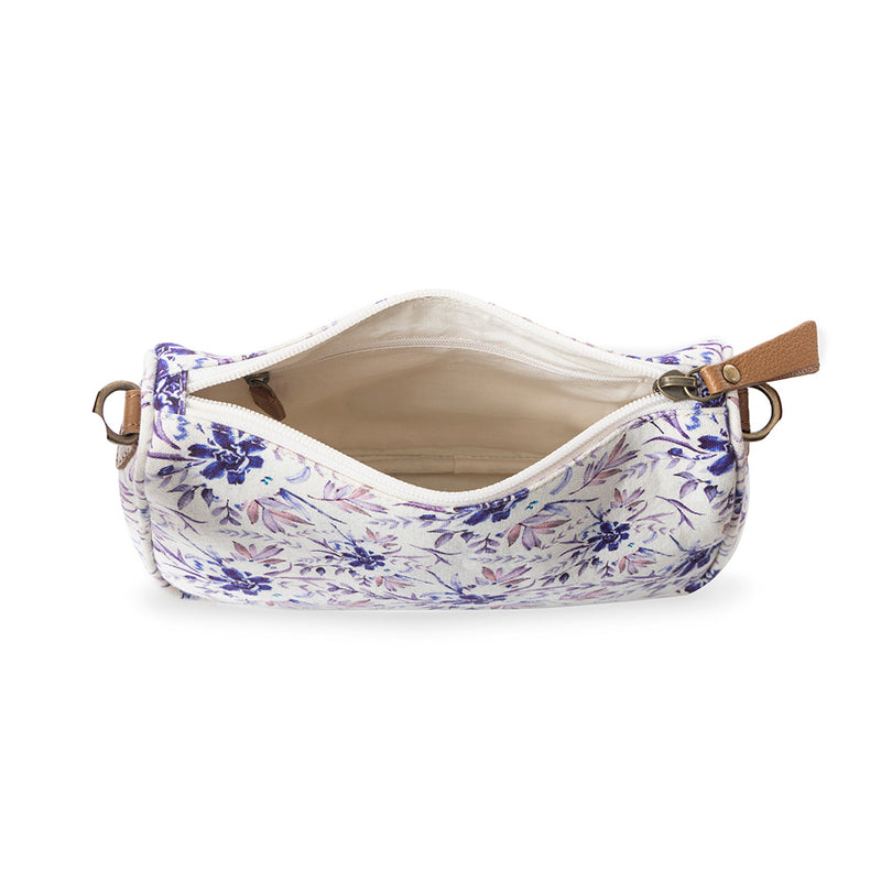 Cottage Rose Crossbody Bag In Purple