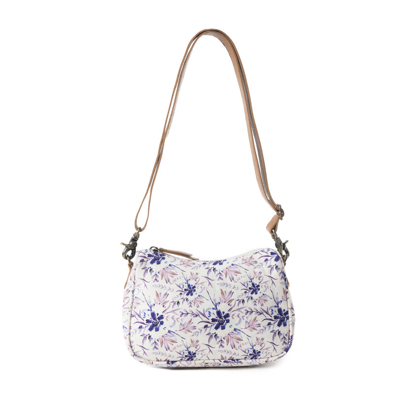 Cottage Rose Crossbody Bag In Purple