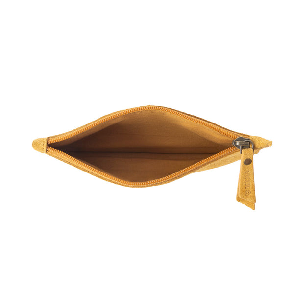 Heritage Scroll Clutch Bag In Mustard - Myra USA