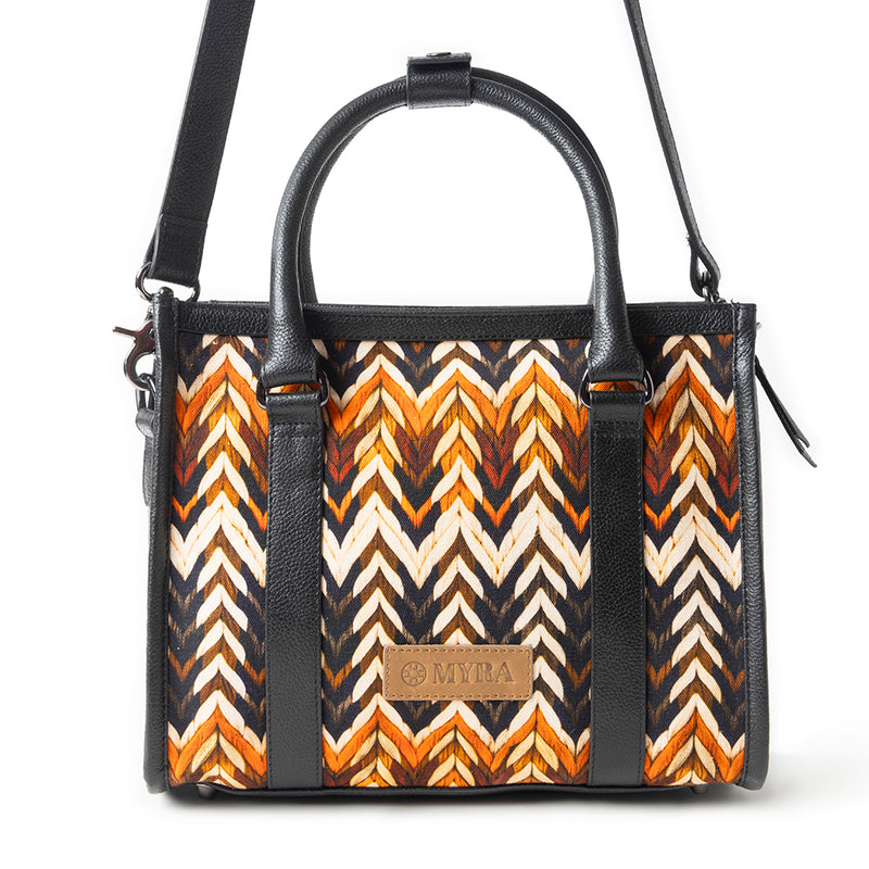 Nuevas Vistas Crossbody Bag In Black And Orange