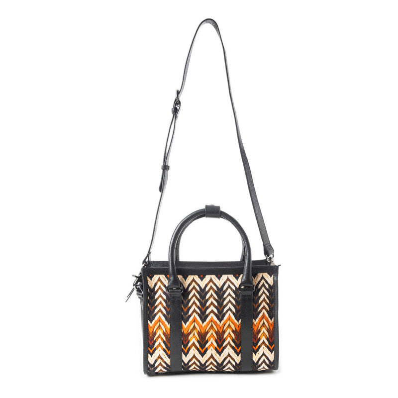 Nuevas Vistas Crossbody Bag In Black And Orange