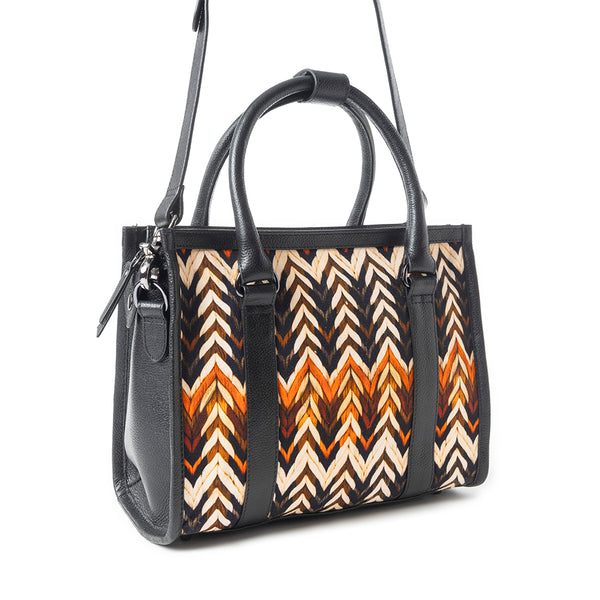 Nuevas Vistas Crossbody Bag In Black And Orange