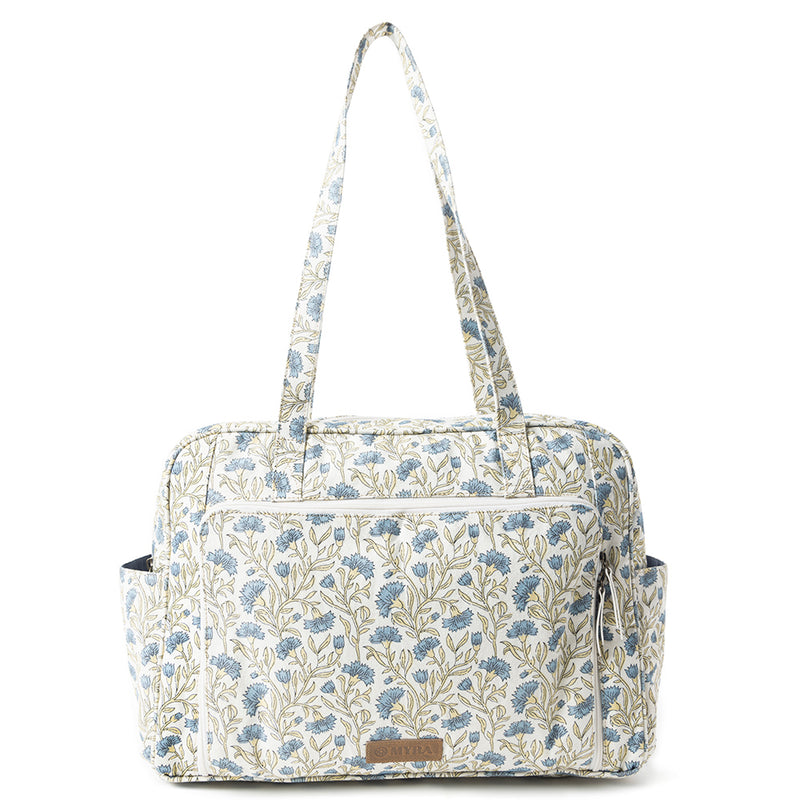 Royal Damask Diaper Bag Off White