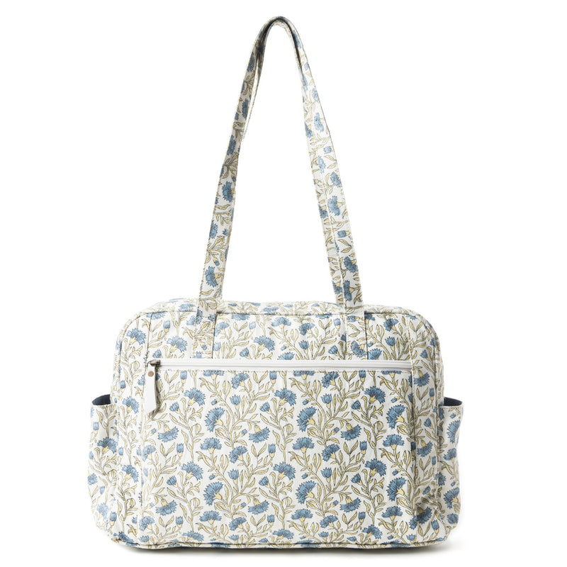 Royal Damask Diaper Bag Off White