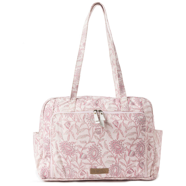 Royal Damask Diaper Bag In Pink