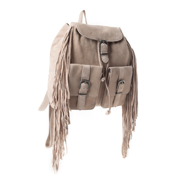 Deluxe Royale Backpack In Beige - Myra USA