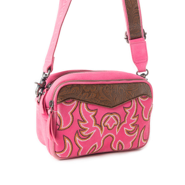 Marla Range Shoulder Bag In Pink - Myra USA